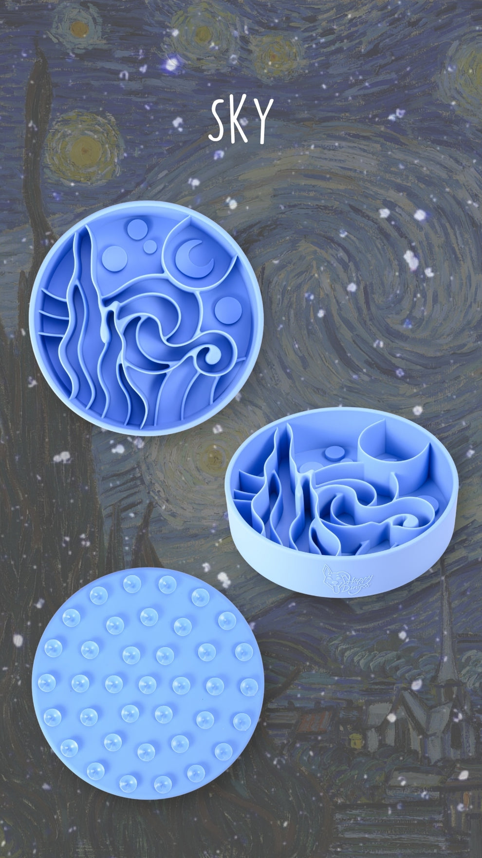 Happy Dingo starry night slow feeder bowl