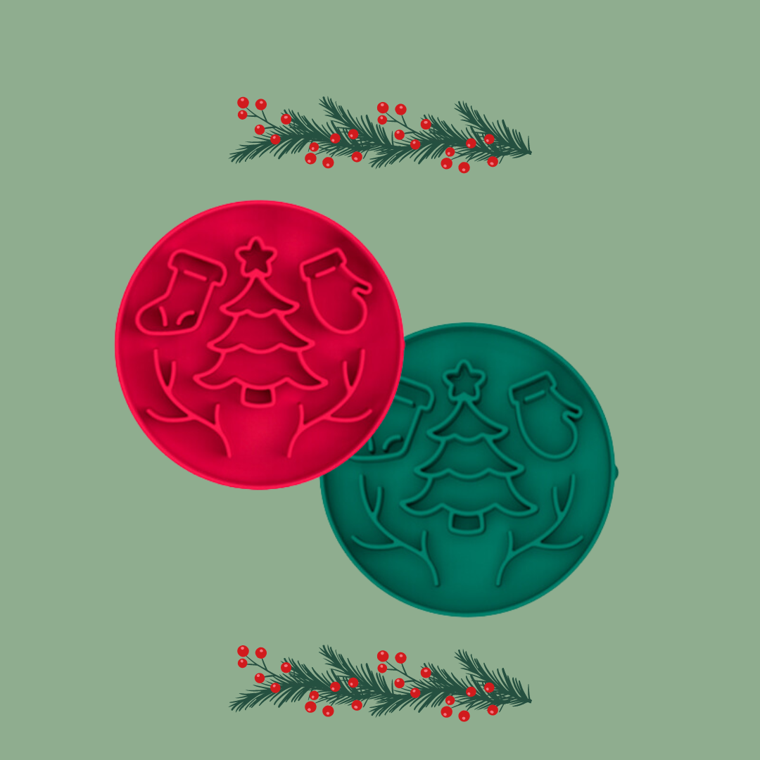 Christmas dog slow feeder bowl