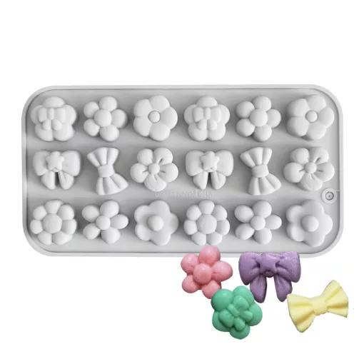 Flower and bow jelly mould