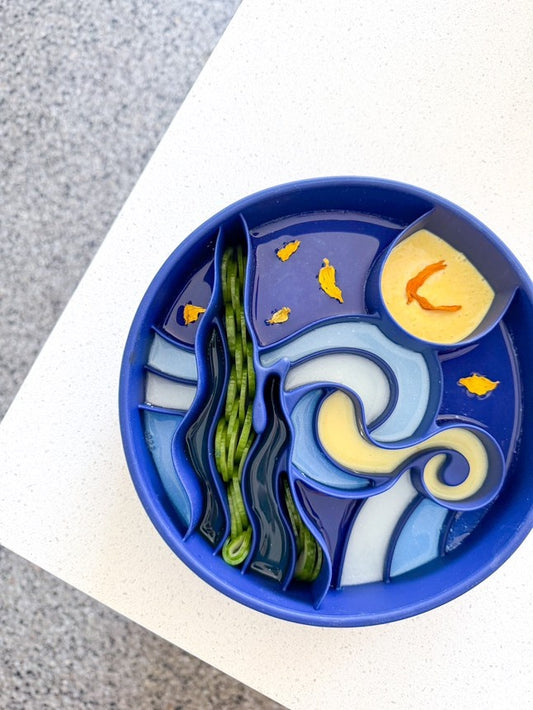 Happy Dingo starry night slow feeder bowl