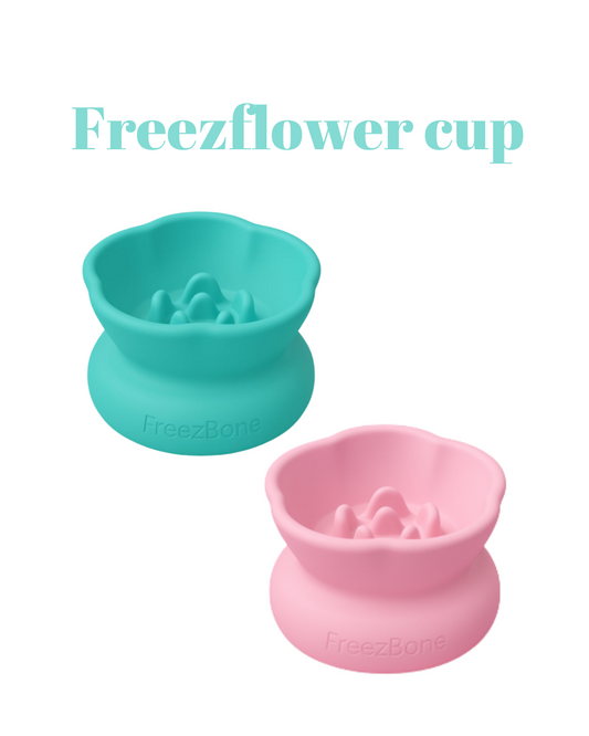 Freezbone Freezflower cup slow feeder bowl