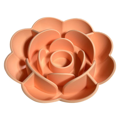 Blossom flower silicone slow feeder bowl