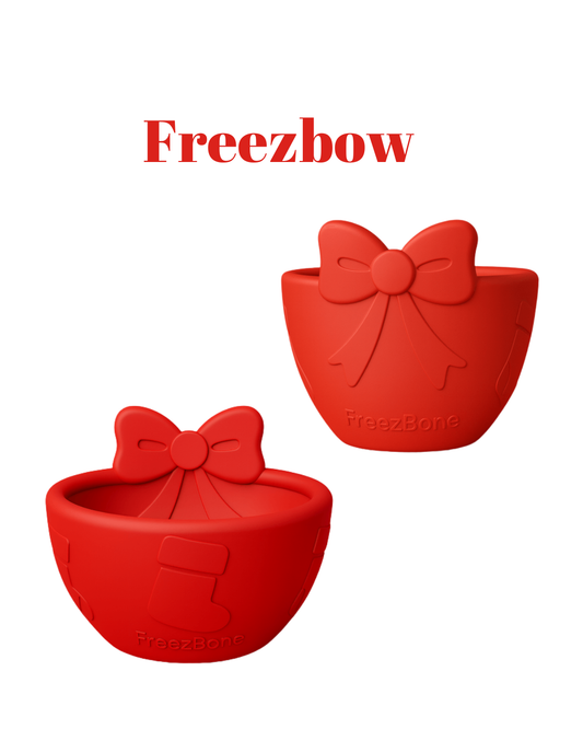 Freezbone freezbow Christmas dog bowl