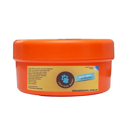 K9 Cruiser bowl - no spill dog water bowl orange 