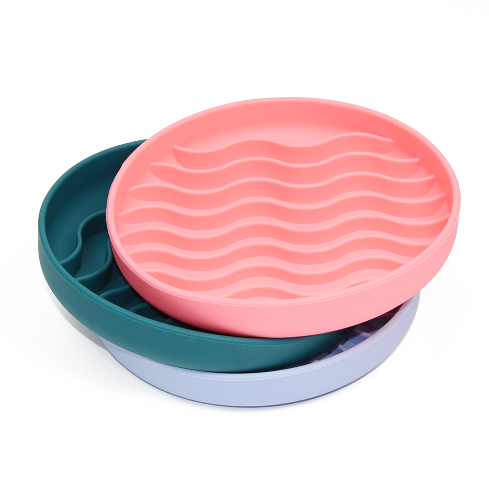 Ocean Wave Silicone slow feeder bowl