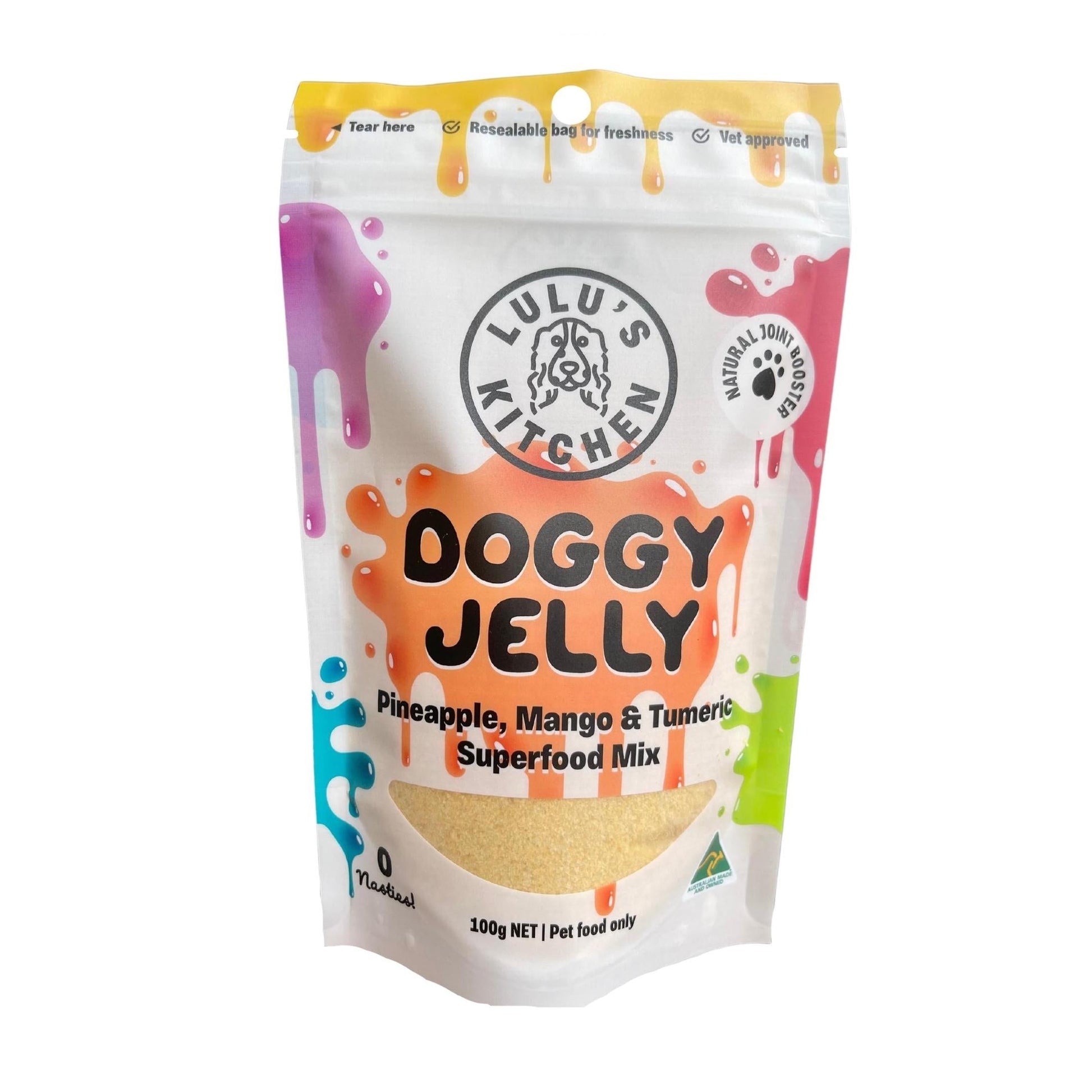 Doggy jelly - jelly for dogs with mango, pineapple and tumeric
