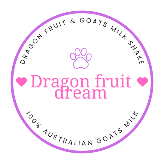 Goats milk and dragon fruit drink for dogs